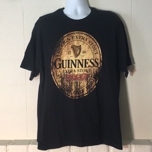 GUINNESS T-SHIRT BLACK EXTRA LARGE.